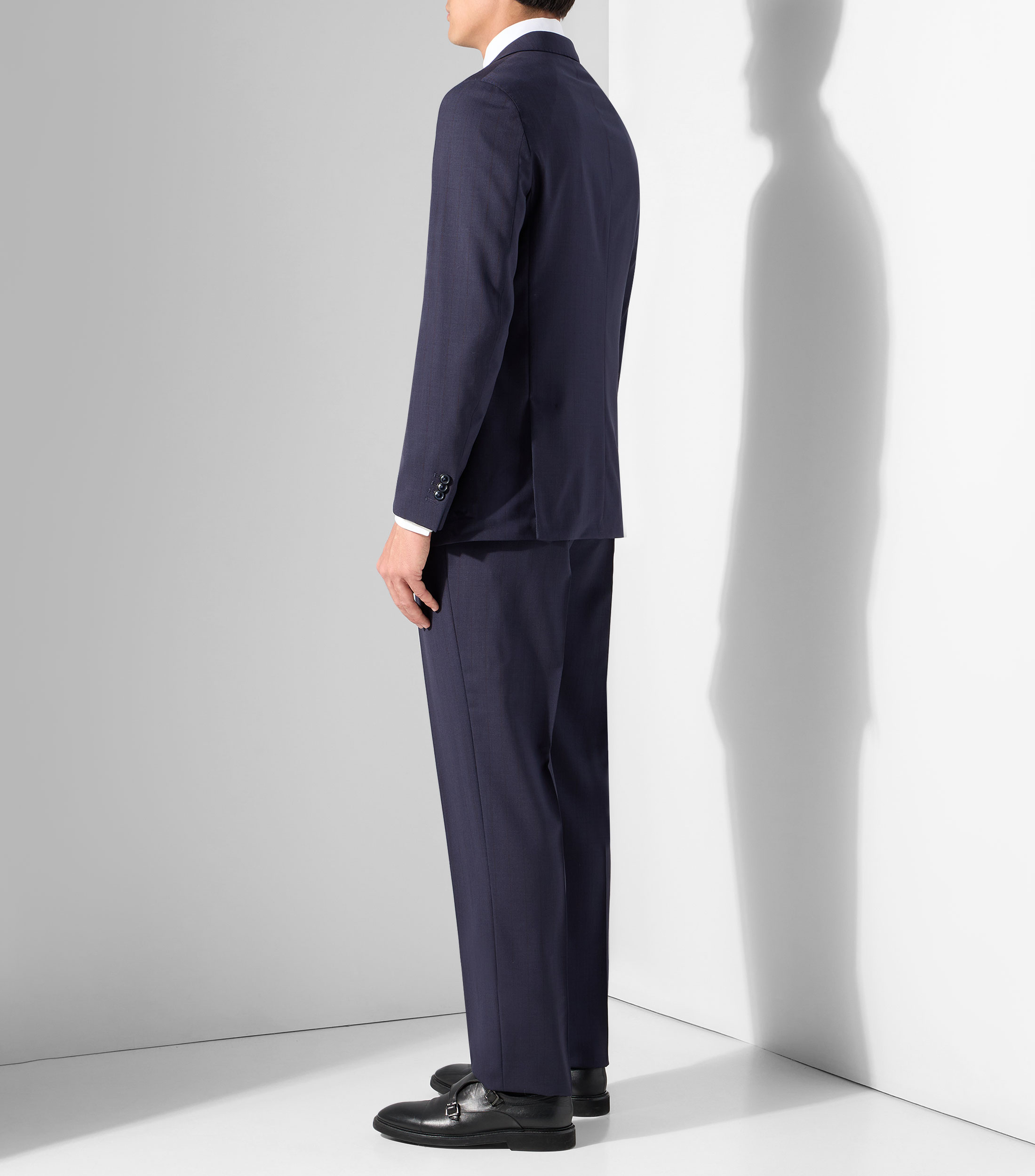Traje de lana corte regular liso Hombre
